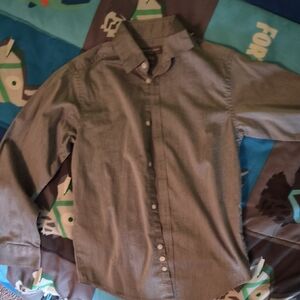 Men's Gray Button-Up Shirt